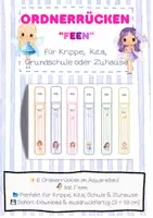 Vorschau - Poster - Ordnerrücken "Feen" schmal für Kita & Grundschule - Deckblatt