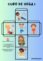 Vista previa - Manualidades / Dibujos para colorear - Cubos de yoga – Juego de movimiento y calma - página 1