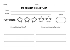 Vista previa - Tarjetas / Manipulativos - RESEÑAS DE LECTURA PARA EL 2º CICLO - Portada