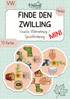 Vorschau - Stationenlernen - Finde den Zwilling - Herbst - MINI - Deckblatt