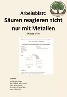 Vorschau - Arbeitsblätter - Arbeitsblatt: Säuren reagieren nicht nur mit Metallen - Deckblatt