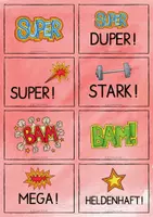 Vorschau - Mal- und Bastelvorlagen - Durchs Schuljahr - SUPERDUPER-Kärtchen - Seite 3