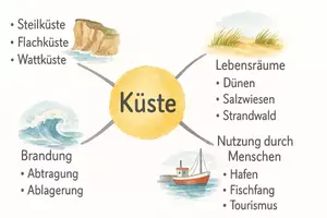 Vorschau - Arbeitsblätter - Arbeitsblätter zum Thema "Küste" + Lösung & MP3 + Mindmap + Infografik - Seite 2