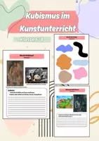 Vorschau - Unterrichtsreihen - Kunst Klasse 6-8 Kubismus Picasso I Braque Collage - Deckblatt