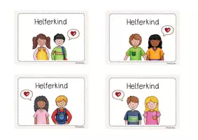 Vorschau - Bildkarten - Umhängeschilder Helferkinder - Seite 1