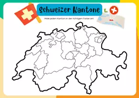Vorschau - Arbeitsblätter - Schweizer Kantone 🌍🗺️ - Deckblatt