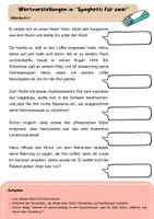 Vorschau - Stundenentwürfe - Wertvorstellungen in Spaghetti für zwei plus Differenzierung - Seite 1