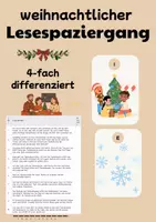 Vorschau - Bildkarten - Lesespaziergang Weihnachten 4-fach differenziert - Deckblatt