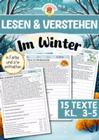 Vorschau - Arbeitsblätter - Lesen & Verstehen - Im Winter (Klasse 3-5) - Deckblatt