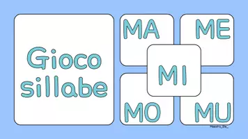 anteprima - Esercizi - Gioco sulle sillabe MA-ME-MI-MO-MU in stampato maiuscolo - Pagina di copertina