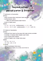 Vorschau - Merkblätter - Dezimalzahlen multiplizieren und dividieren Merkposter - Seite 1