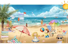 Vorschau - Poster - Wimmelbild "Strand" - Seite 1