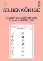 Vorschau - Arbeitsblätter - Silbenkönige (Silben schwingen) - Deckblatt