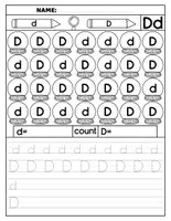 anteprima - Esercizi - Handwriting Upper & Lowercase | Lettere da Colorare - Pagina 3