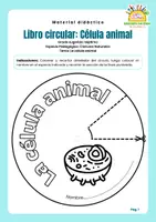 Vista previa - Hojas de trabajo - Material didáctico Libro circular de célula animal - Portada