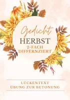 Vorschau - Arbeitsblätter - Herbstgedicht - Lückentext mit Übung zu den Emotionen - Deckblatt