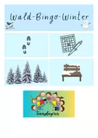 Vorschau - Arbeitsblätter - Wald-Bingo für den Winter - Deckblatt