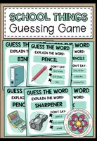 Vorschau - Spiele - SCHOOL THINGS - Guess the word - Deckblatt