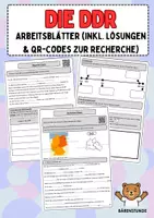 Vorschau - Arbeitsblätter - Die DDR - kindgerecht erklärt (Arbeitsblätter mit Lösungen) - Deckblatt