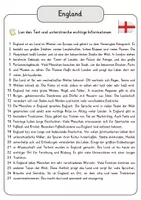 Vorschau - Arbeitsblätter - England Lesetext mit Fragen + Lösungen Leseverstehen Wortspeicher didaktische Reserve Lesen Leseverständnis - Seite 3