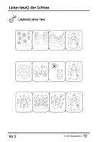 Vorschau - Arbeitsblätter - Leise rieselt der Schnee - Liedblatt - dreifach differenziert (textlos, Silbenschrift, normaler Text) - Seite 2