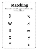 anteprima - Esercizi - Match Upper & Lowercase | Unisci le Lettere - Pagina 1