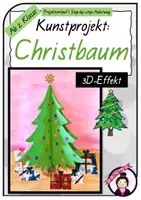 Vorschau - Stundenentwürfe - Kunst WEIHNACHTEN: Christbaum mit 3D-Effekt - Deckblatt
