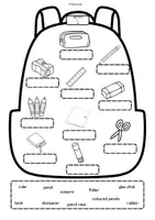 Vorschau - Arbeitsblätter - My Schoolbag - English Craftivity (Bastelvorlage Englisch Grundschule) - Seite 3