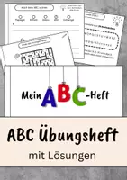 Vorschau - Arbeitsblätter - ABC Übungsheft Alphabet Klasse 2 & 3 (mit Lösungen) - Deckblatt