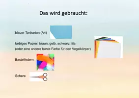 Vorschau - Mal- und Bastelvorlagen - Vögelchen im Winter - Seite 1