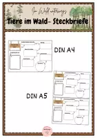 Vorschau - Arbeitsblätter - Steckbriefe zu Waldtieren - Deckblatt