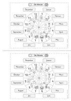 anteprima - Esercizi - Deutsch/ DaZ/ SU - A5 Übungsheft das Jahr / Jahreszeiten / Monate - (Le stagioni) - Pagina 3