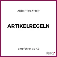 Vorschau - Arbeitsblätter - Grammatik | Artikelregeln | ab A2 - Deckblatt