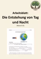 Vorschau - Arbeitsblätter - Arbeitsblatt: Die Entstehung von Tag und Nacht - Deckblatt