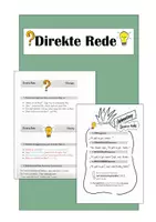 Vorschau - Arbeitsblätter - Direkte Rede - Deckblatt