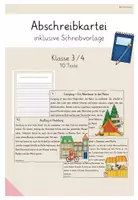 Vorschau - Aufgabenkarten - Abschreibkartei für Klasse 3/4 - Deckblatt