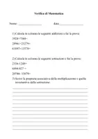 anteprima - Compiti in classe/Test - verifica matematica - Pagina di copertina