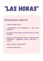 Vista previa - Decoración del aula - PACK "LAS HORAS" - página 1