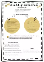 Vorschau - Unterrichtsreihen - Anleitung zum richtigen Zitieren - Deckblatt