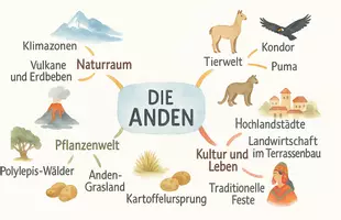 Vorschau - Arbeitsblätter - Arbeitsblätter zum Thema "Das Gebirge Anden" + Lösung & MP3 + Mindmap + Infografik - Seite 2