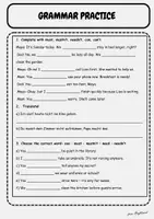 Vorschau - Arbeitsblätter - Modal Verbs Practice – must / need / can (Grades 5–6) Klasse 5-6 - Seite 1