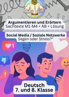 Vorschau - Arbeitsblätter - Social Media | Materialgestütztes Erörtern - Deckblatt