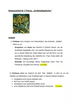 Vorschau - Klassenarbeiten - Deutsch Klassenarbeit Großstadtlyrik (2) - Deckblatt