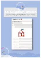 Vorschau - Arbeitsblätter - Arbeitsblatt "Begriffe" - Aufgabenfamilien (M & D) - Deckblatt
