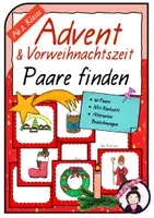 Vorschau - Spiele - Paare finden ADVENT & Vorweihnachtszeit - Deckblatt