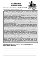 Vorschau - Arbeitsblätter - Ein echtes Powercouple - Die Erfindung des Automobils von Carl und Bertha Benz - Deckblatt