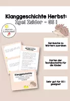 Vorschau - Stundenentwürfe - Klanggeschichte Herbst GS 1 Igel Isidor und Emil Eichhörnchen - Deckblatt