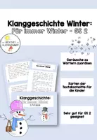 Vorschau - Stundenentwürfe - Klanggeschichte Winter GS 2 Für immer Winter - Deckblatt