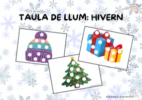 Vista previa - Tarjetas / Manipulativos - Taula de llum Nadal - Hivern - Portada