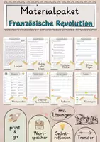 Vorschau - Arbeitsblätter - Französische Revolution Lesetext mit Fragen + Lösungen Leseverstehen Wortspeicher didaktische Reserve Lesen Leseverständnis - Deckblatt
